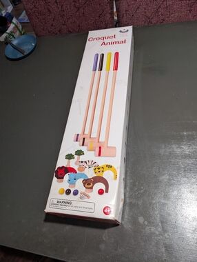 Santoys Croquet Animal Set *Missing Blue Ball, Hibbo And 1 Pin*